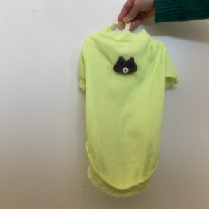 Dog clothe with small cat on back (size L) neon