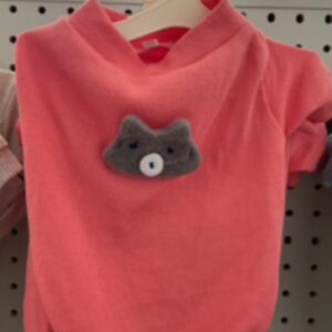 Dog clothe with small cat on back (size M) peach