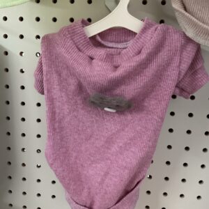 Dog clothe with small cat on back (size M) purple