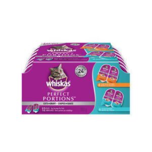 Whiskas Perfect Portions Chicken & Tuna Entr E Cuts in Gravy Variety Pack Wet Cat Food 75
